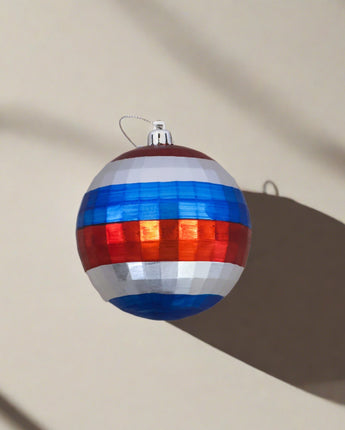 100mm Patriotic Disco Ball Ornament