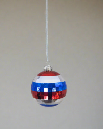 100mm Patriotic Disco Ball Ornament