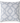 18" Square Cotton White Pillow with Gray Geometric Interlocking Pattern