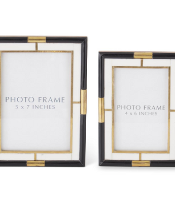 Black, Cream & Gold Tiled Photo Frame
