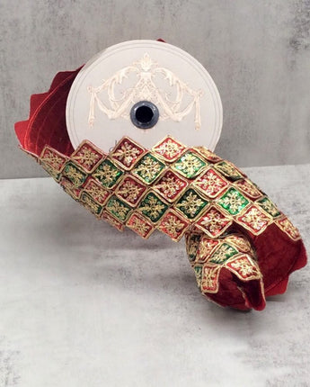 4" Multicolor Metallic Harlequin Ribbon