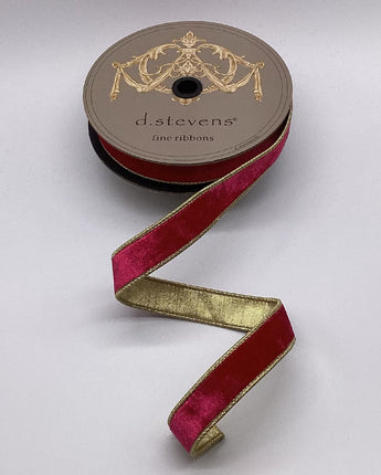 1" Hot Pink Lush Velvet Ribbon