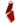 12" Hot Red Lush Velvet Ribbon