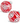 Red & White Resin LED Ornaments with Timer (Sold Separately)