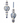 8" Glass Floral Print Finial (Sold Separately)