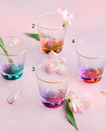 3.75" Colorful Bottom Cocktail Glass (Sold Separately)