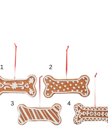 5" Gingerbread Dog Bone Ornament (Sold Separately)