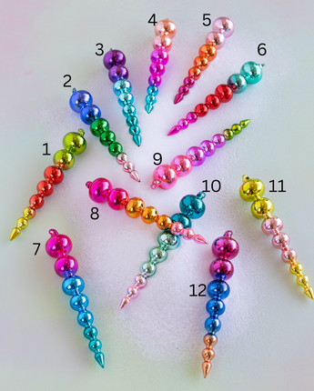 8.25" Rainbow Reflective Ombre Finial Ornament (Sold Separately)