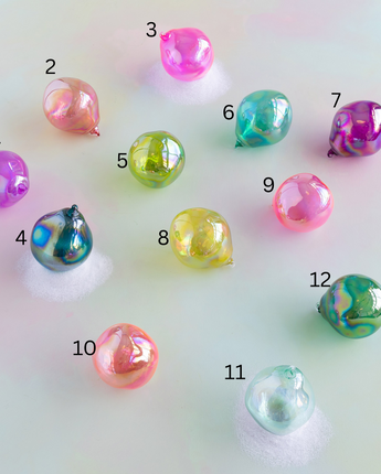 5" Rainbow Iridescent Organic Ball Ornament (Sold Separately)
