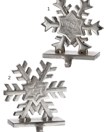 9" Snowflake Stocking Holder (Sold Separately)