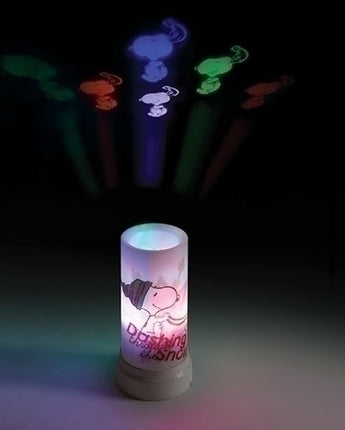 6.75" Projector Night Lantern with Snoopy Icons