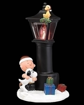 7.25" Charlie & Snoopy Lamp Post Nightlight