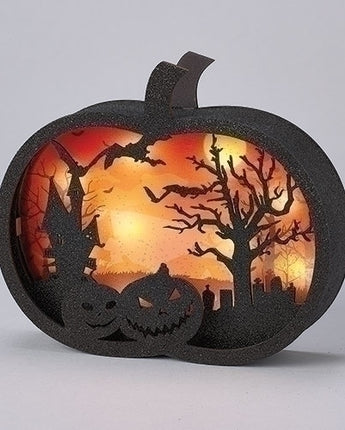 8.5" Lighted Jack O'Lantern Cutout Scene