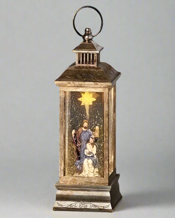 11" Holy Family Lantern Water Globe