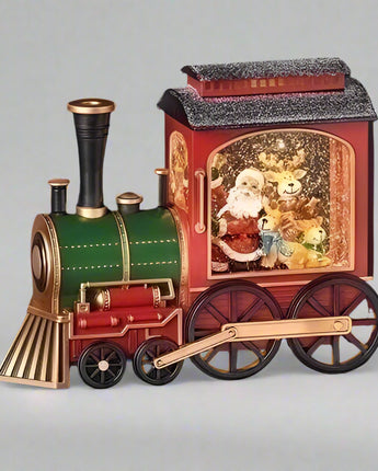 7.75" Santa and Reindeer Train Water Globe (sold separately)