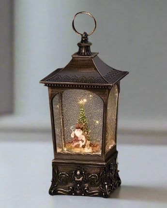 10.25" Santa Lantern Water Globe