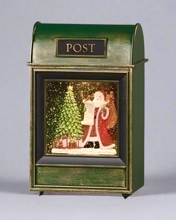 8" Mailbox with Santa and Tree
