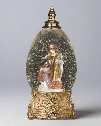11" Holy Family in Dome Water Globe