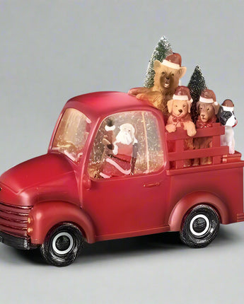 7.75" Truck with Dogs Water Globe