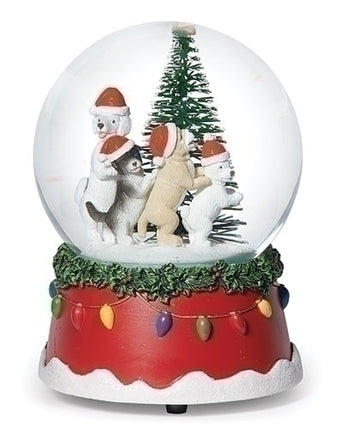 5.75" Dancing Dogs Snowglobe
