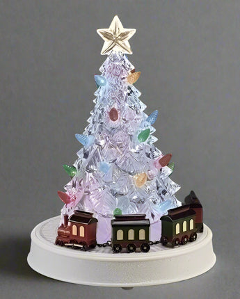 12" Musical Tree with Rotating Train