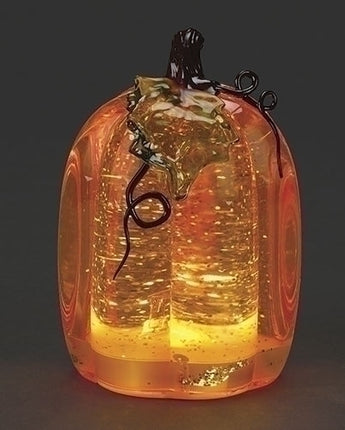 6" Pumpkin Water Globe