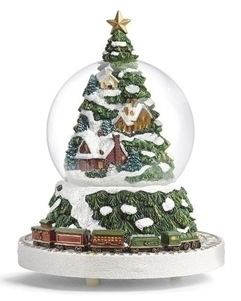 7.25" Christmas Tree Village Snowglobe