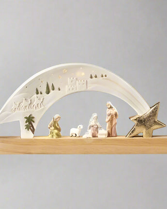 6.5" Lighted Shooting Star Nativity