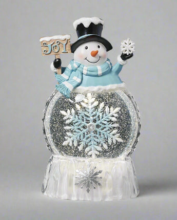 9.5" Snowman with Rotating Snowflake Water Globe