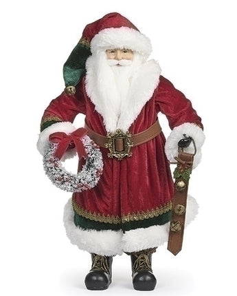 18" Fabric Santa with Sleigh Bells