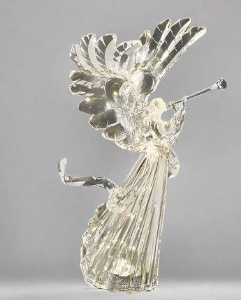 16" Lighted Angel with Horn