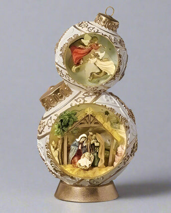 15" Lighted Nativity Ornament Stack