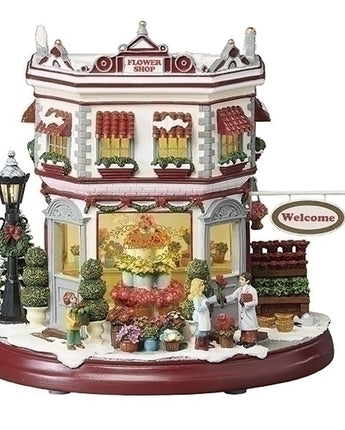 9.75" Flower Shop Holiday Village