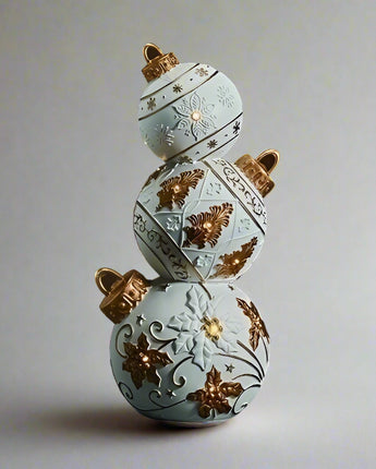 36" Lighted Ornament Stack