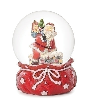 5.5" Santa in Bag Snowglobe