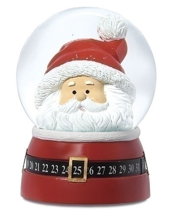 5.5" Santa Countdown Snowglobe