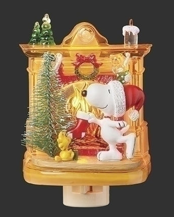 5.5" Fireplace Snoopy Nightlight
