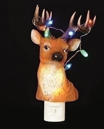 8.75" Reindeer with Blinking Lights Nightlight