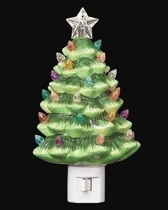 7" Green Vintage Tree Nightlight