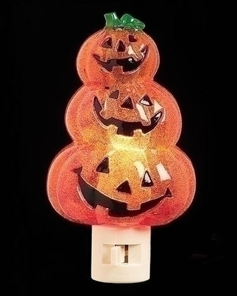 6" Triple Jack O'Lantern Nightlight