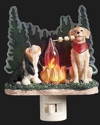5.25" Camping Dogs Nightlight
