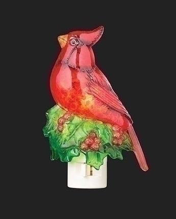 6.25" Cardinal on Holly Nightlight