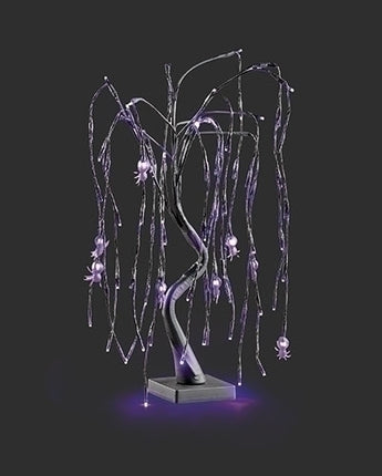 24" Purple Tree with Spiders