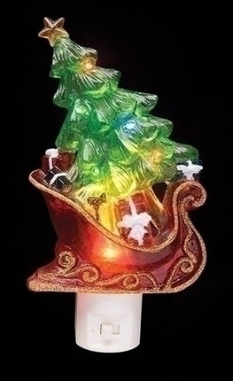 6.75" Sleigh with Tree Nightlight