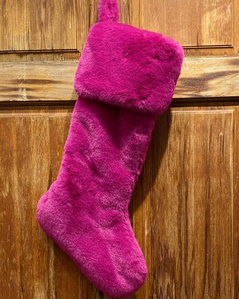 25" Fuchsia Fur Stocking