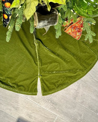 64" Pine Green Velvet Tree Skirt