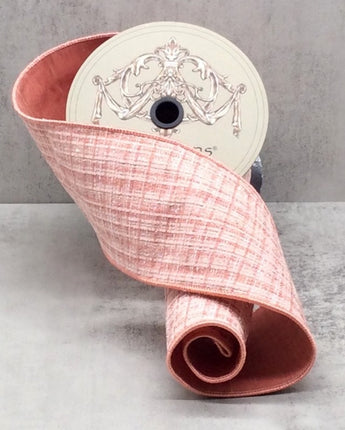4" Coral Tweed Ribbon