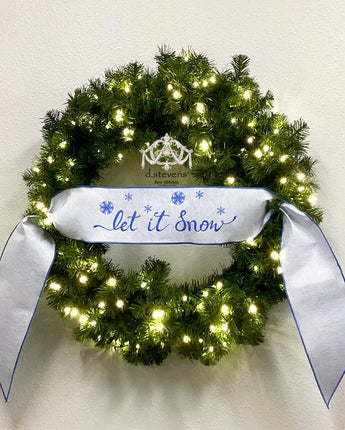 70" Winter White "Let It Snow" Banner