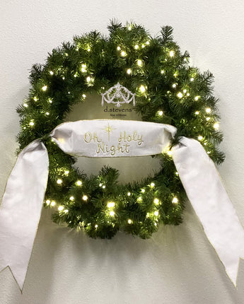 70" Winter White "O Holy Night" Ribbon