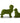 Resin Green Flocked Mossy Dog Container (Sold Separately)